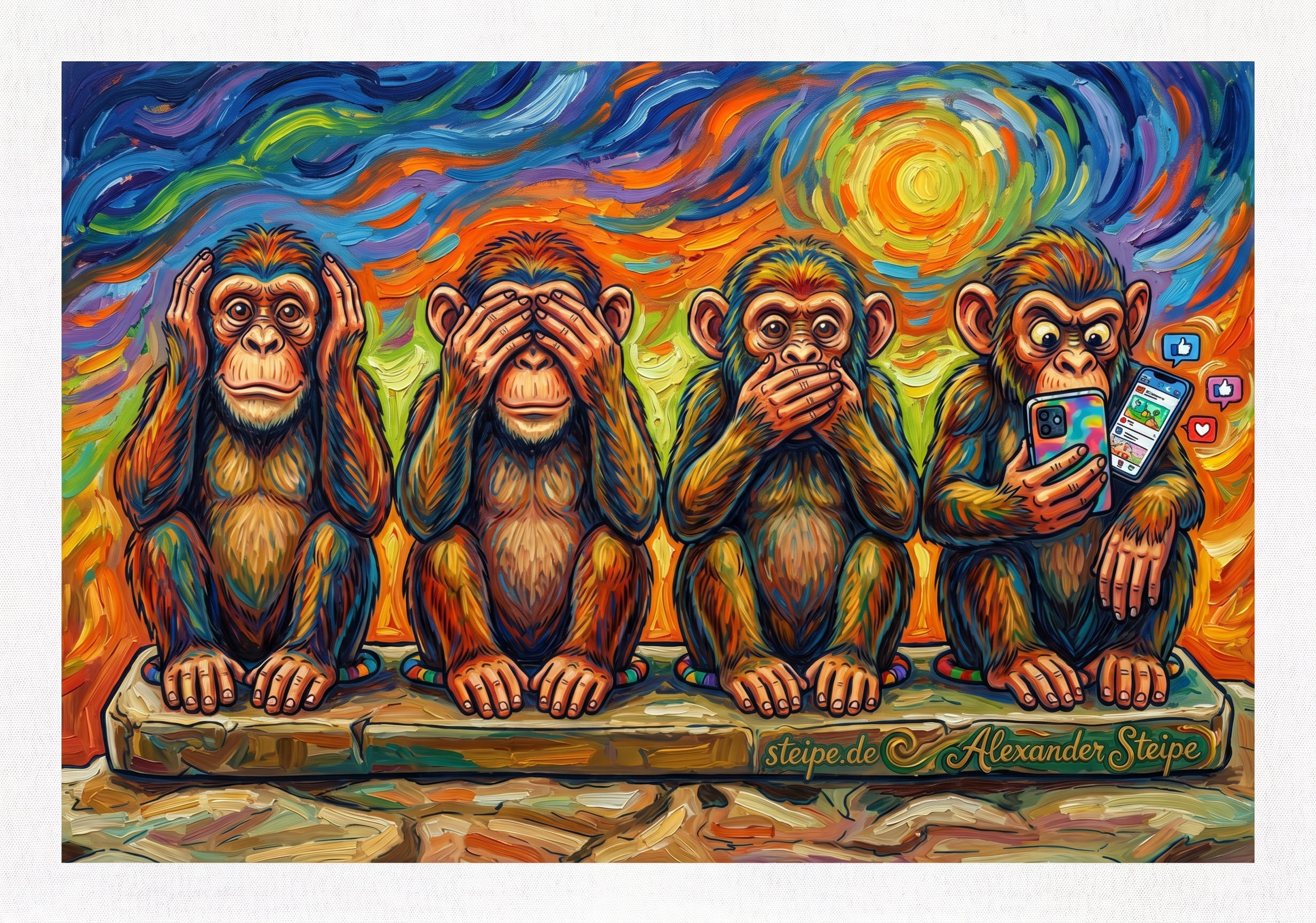 Expressionismus Vier Affen
