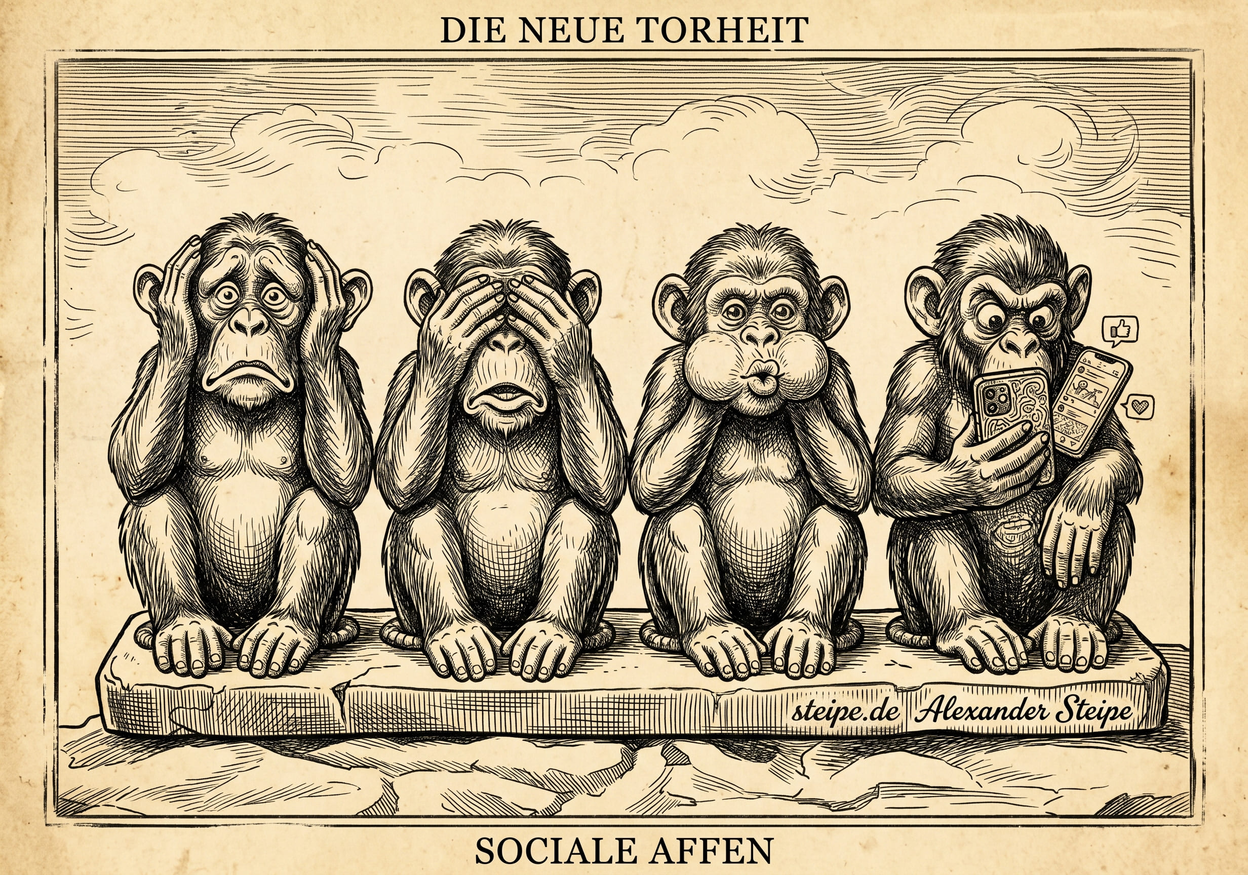 Wilhelm Busch Sociale Affen