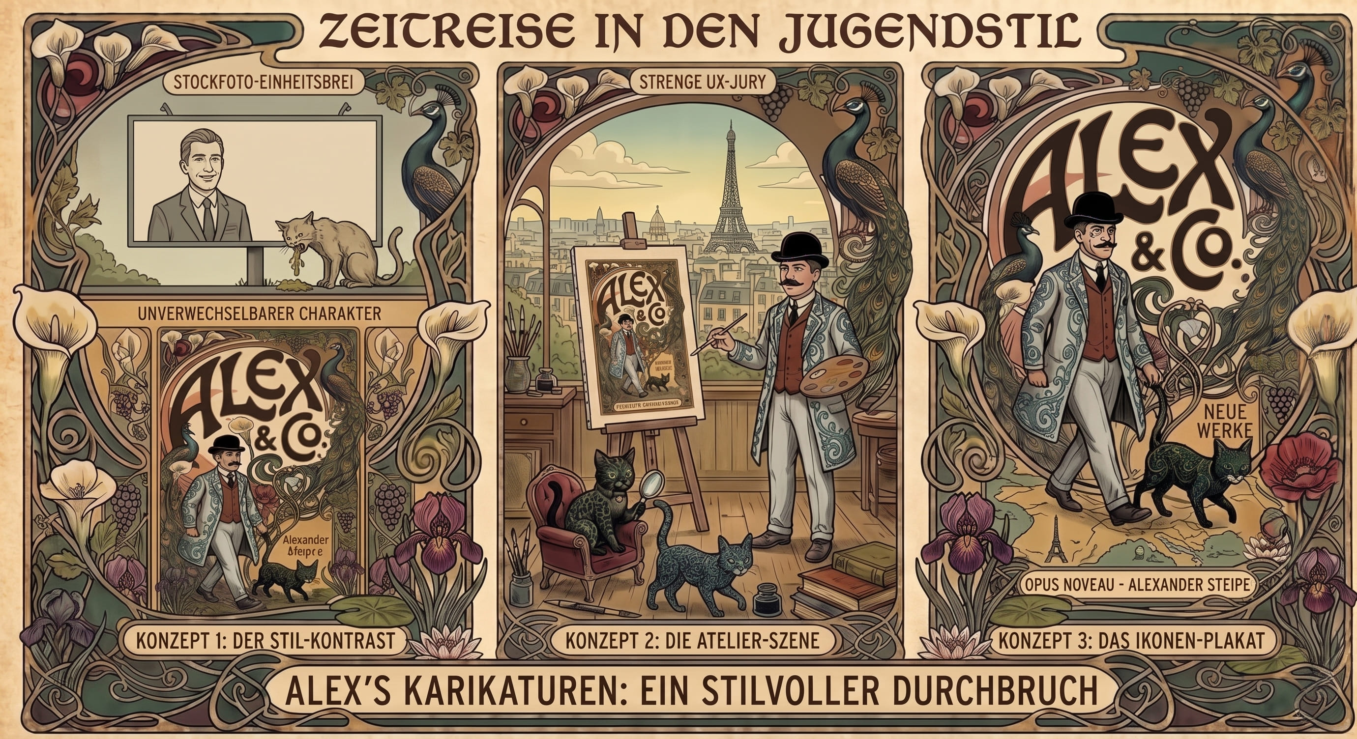 Zeitreise in den Jugendstil - Plakatkunst und Webdesign