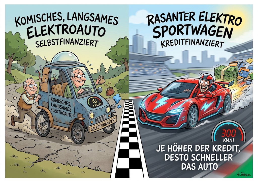 Elektroauto selbstfinanziert vs kreditfinanziert