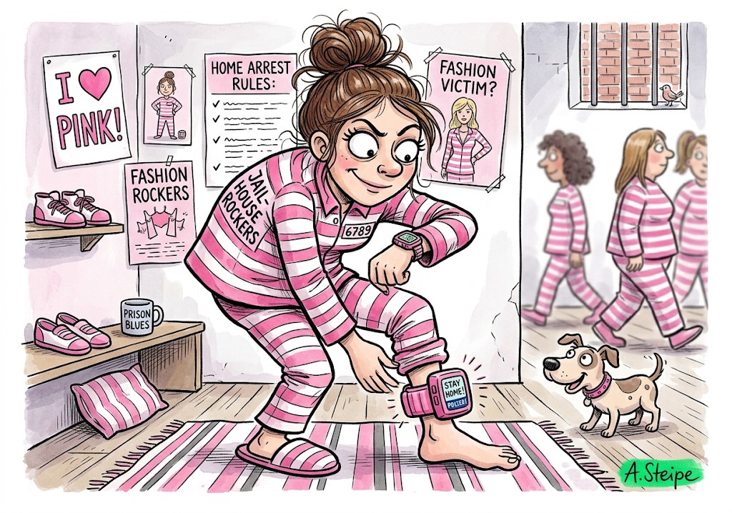 Rosa Fußfessel passend zum Outfit