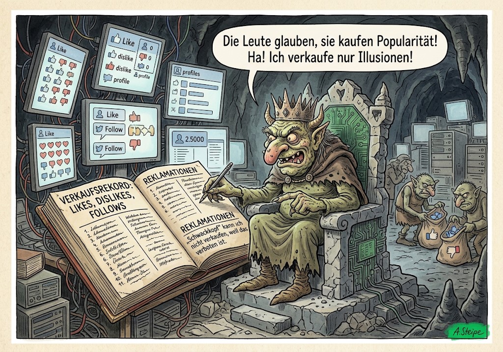 Troll-K&ouml;nig im Serverbunker verkauft Illusionen und Likes