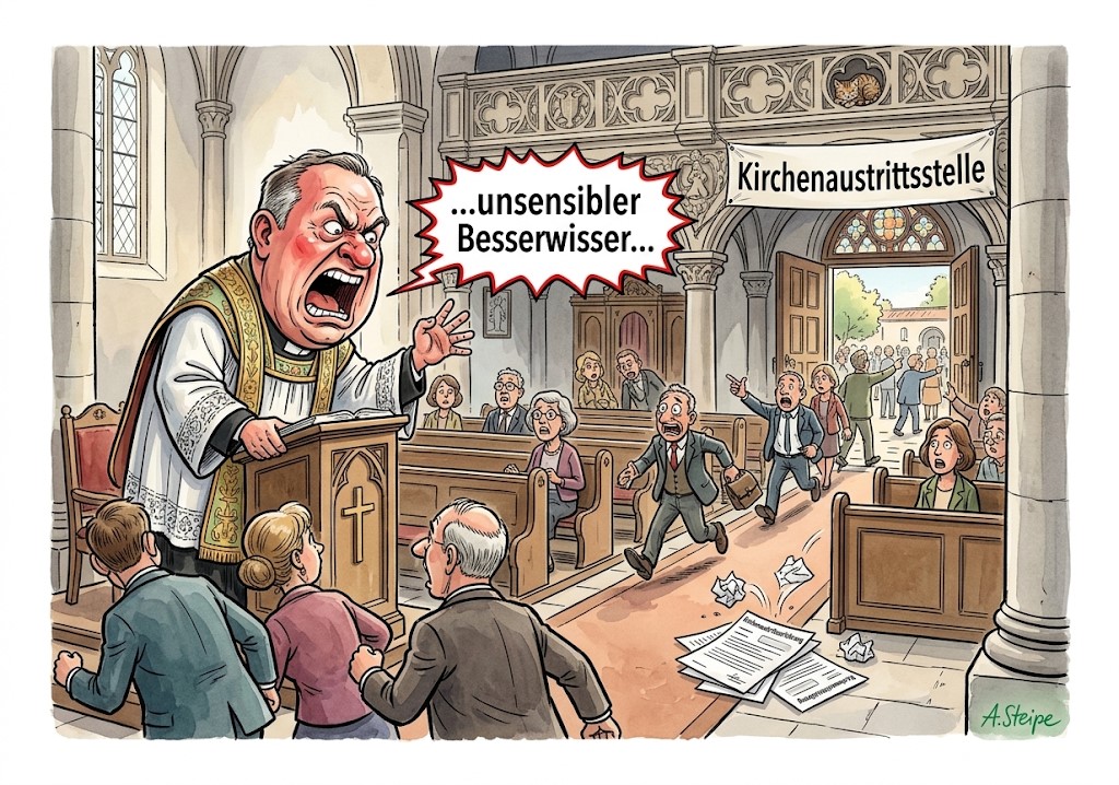 Cholerischer Pfarrer beschimpft Gemeinde als Besserwisser