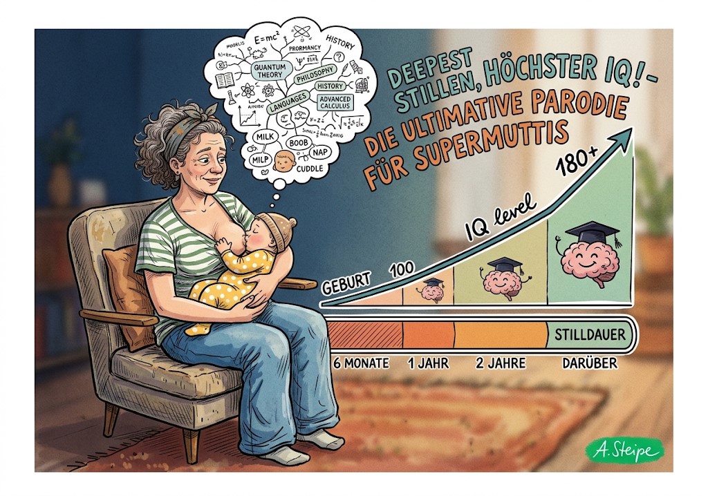 Parodie f&uuml;r Supermuttis: Stilldauer und IQ-Level