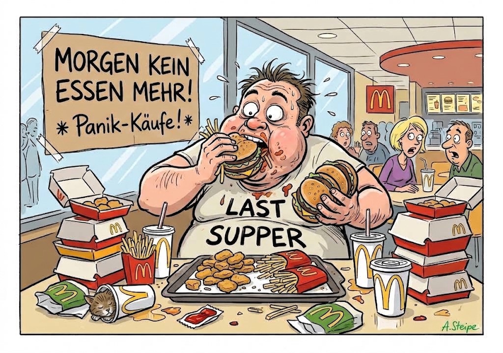 Panik-K&auml;ufe beim Fastfood: Voressen f&uuml;r den n&auml;chsten Tag