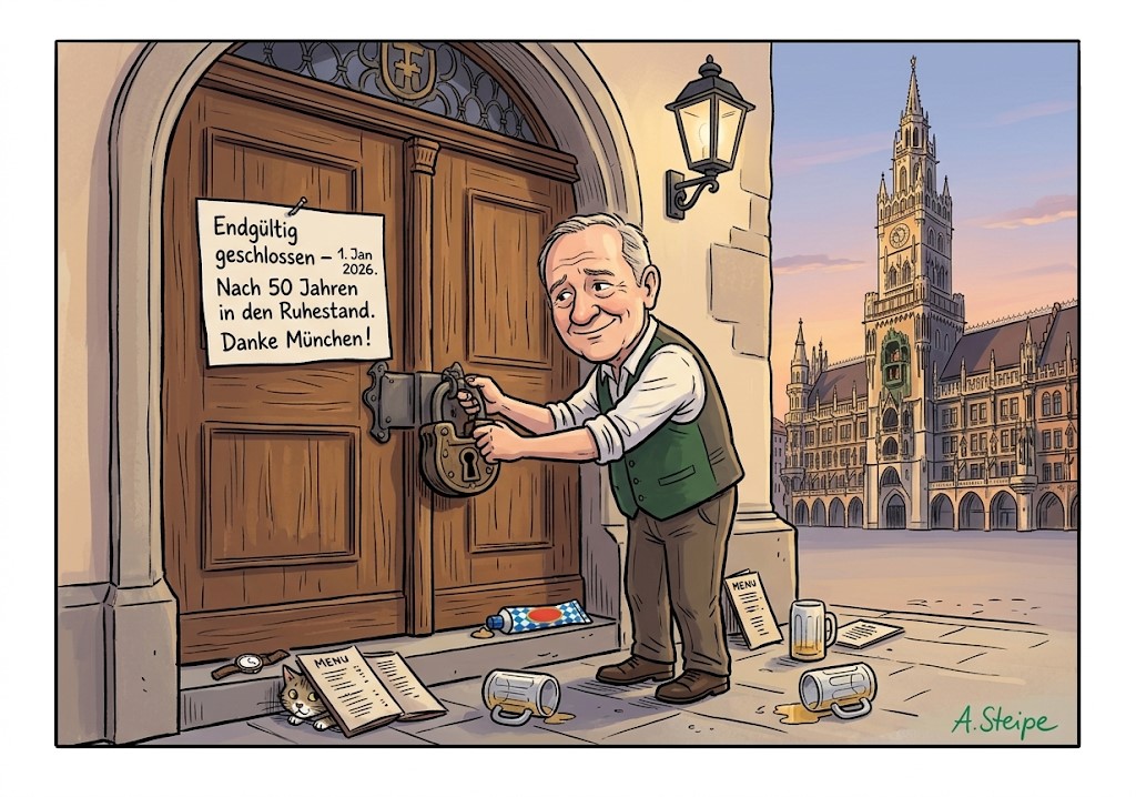 P&auml;chter schlie&szlig;t nach 50 Jahren das Vorh&auml;ngeschloss am M&uuml;nchner Ratskeller