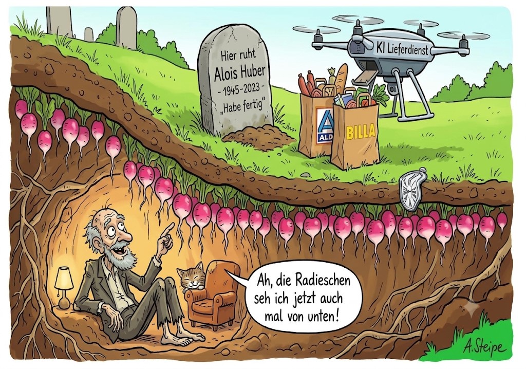 Wenn man Rente kriegt und dann sterben tut