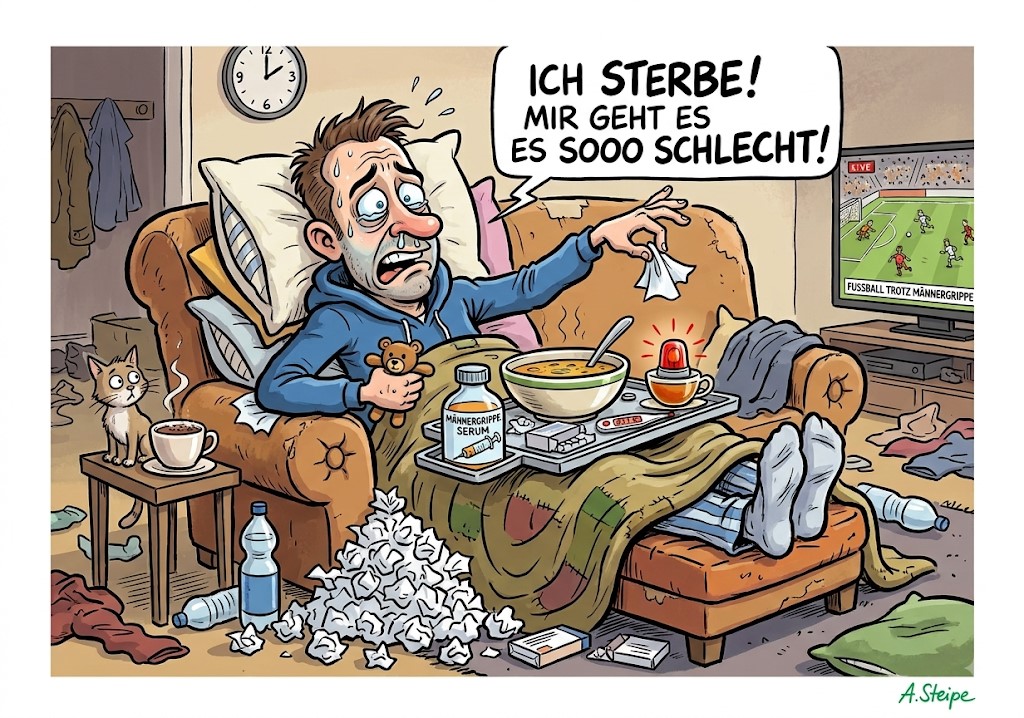 Wie schlimm ist Männergrippe