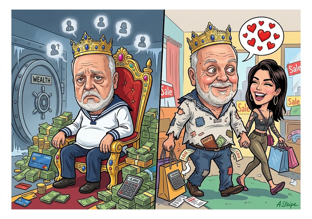 Rich and lonely or broke but deeply loved